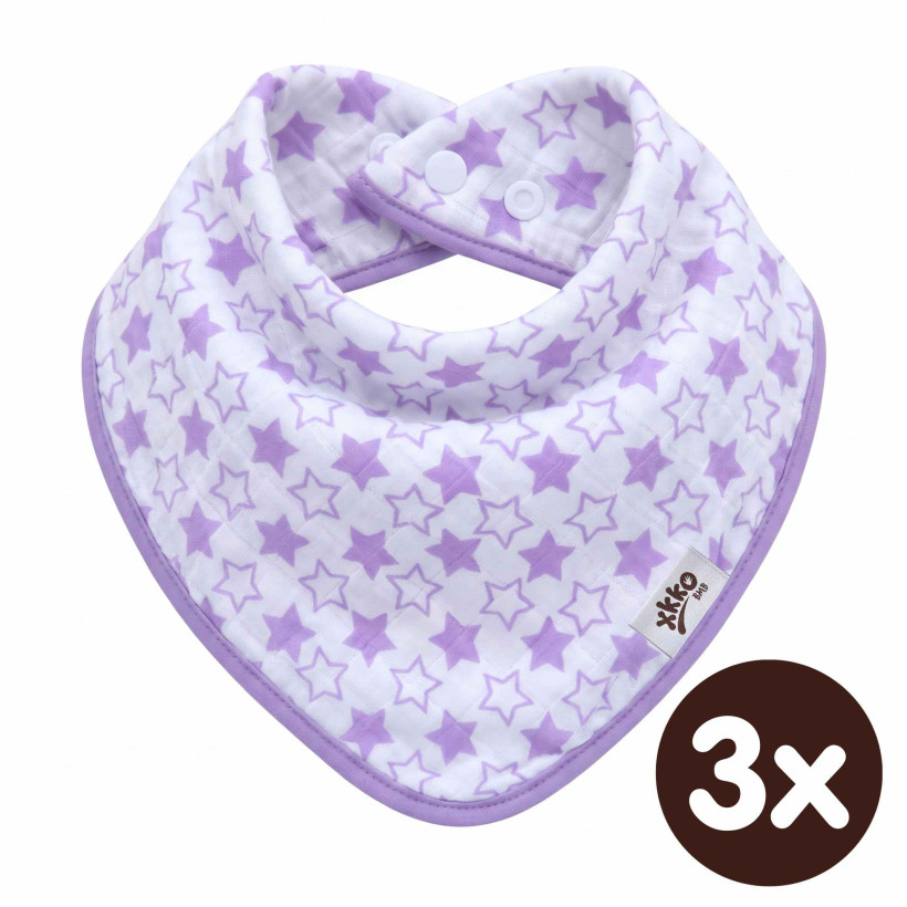 Kinderschal XKKO BMB - Little Stars Lilac 3x1 St. (GH packung)