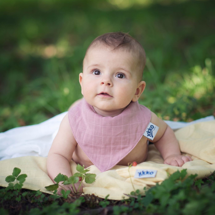 Kinderschal XKKO Organic Old Times - Light Pink 1St.