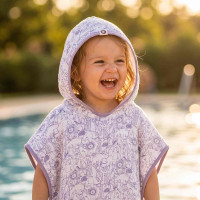 Bambus-Poncho XKKO BMB Safari - W/Lavender Aura