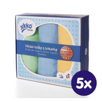 BIO Windeltücher XKKO Organic Old Times 90x100 - Pastels For Boys 5x3er Pack (GH Packung)