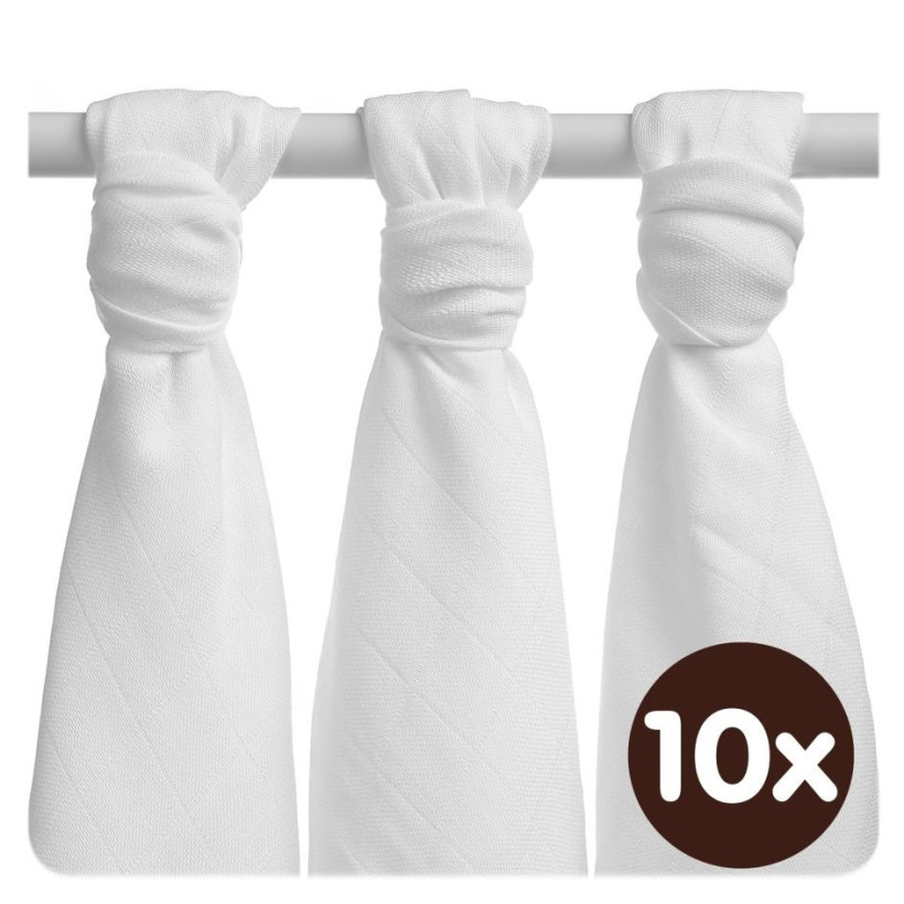 XKKO BMB Musselin Bambuswindeln 70x70 - White 10x3er Pack (GH packung)