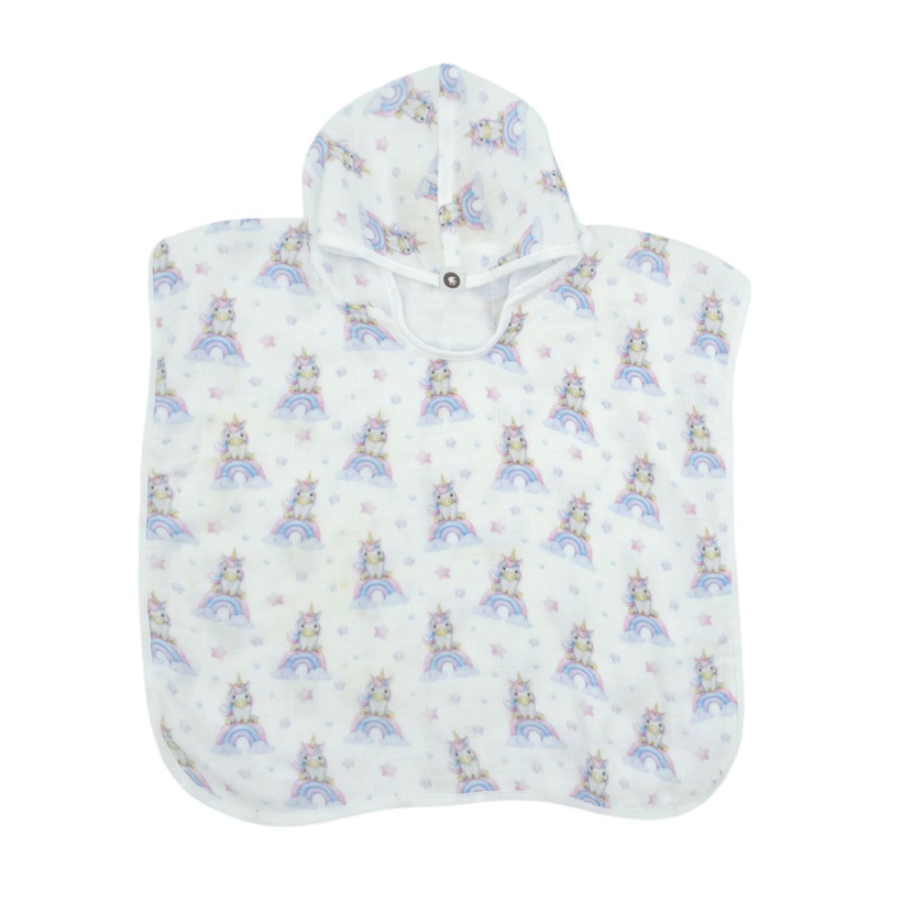 Bambus-Poncho XKKO BMB Digi - Unicorns