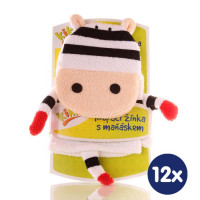 XKKO Waschlappe mit Handpuppe (BA) - Zebra 12x1St. (GH Packung)
