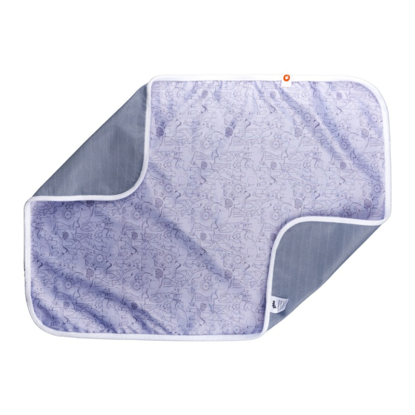 Waschbare Wickelunterlage XKKO 50x70 - Safari Lavender Aura