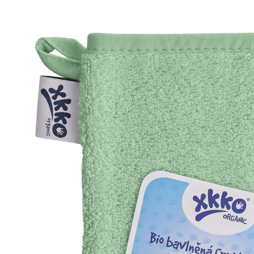 BIO baumwollefrotteewaschlappen XKKO Organic - Mint 1St.
