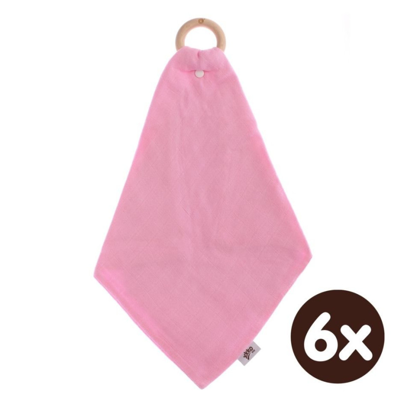 XKKO BMB Beissring mit Windel - Baby Pink 6x1er Pack (GH Pack)
