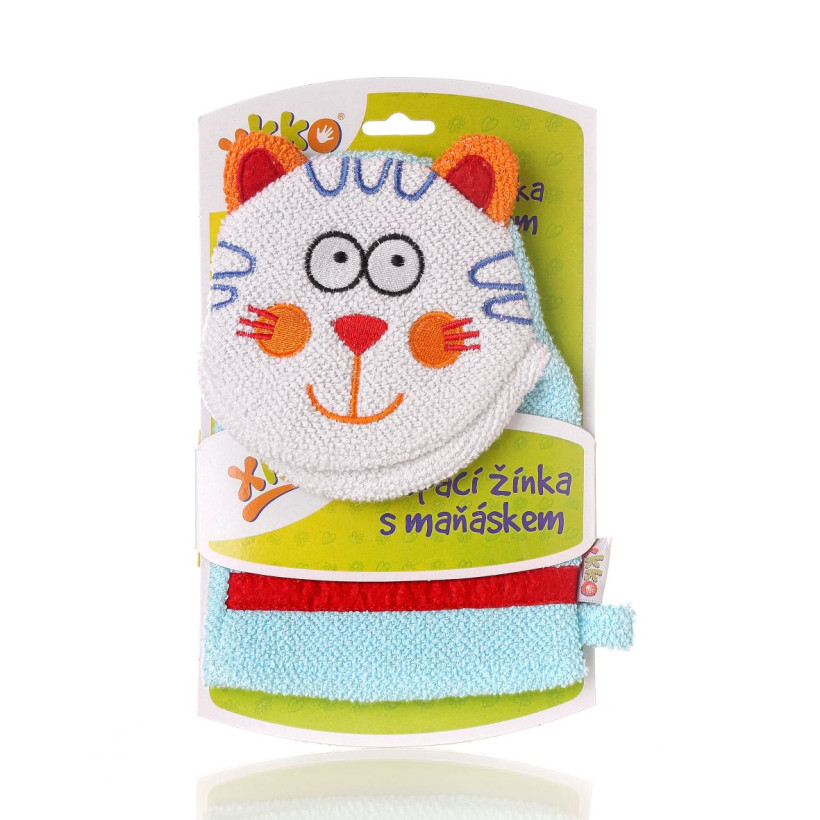 XKKO Waschlappe mit Handpuppe (BA) - Cat 12x1St. (GH Packung)