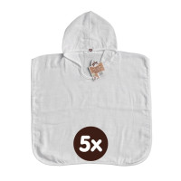 Bambus-Poncho XKKO BMB - White 5x1er Pack (GH Pack)