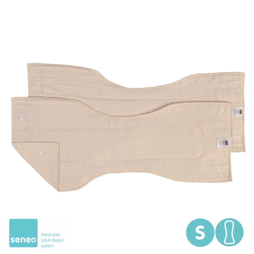 SENEO Anatomisch geformte Saugeinlagen Twill - 2St. Grösse L