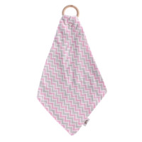 XKKO BMB Beissring mit Windel - Chevron Baby Pink 1St.