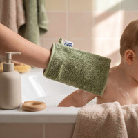 BIO baumwollefrotteewaschlappen XKKO Organic - Granite Green 1St.