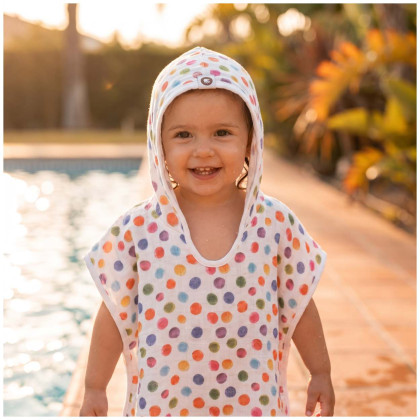 Bambus-Poncho XKKO BMB Digi - Watercolour Polka Dots