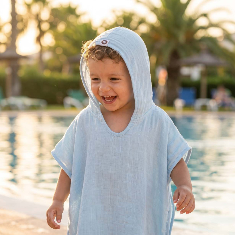 Bambus-Poncho XKKO BMB - Baby Blue