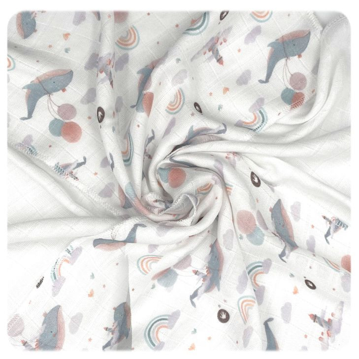 XKKO BMB Bambuswindeln 30x30 Digi - Sky Whale MIX 9er Pack