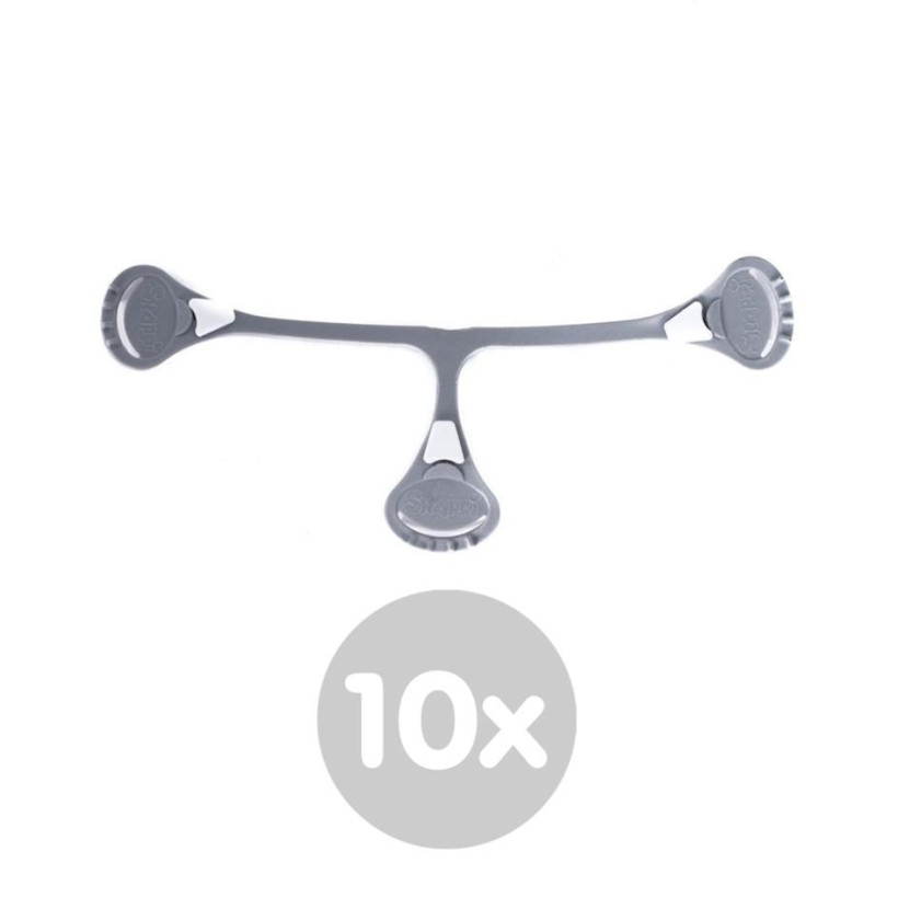 Snappi Original Windelklammern by XKKO - Grey 10x1St. (GH Pack)