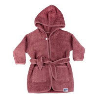 Kinderbademantel aus Bio-Baumwoll-Frottee XKKO Organic - Mesa Rose 12-24m