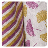 BIO-Baumwolle Windeln XKKO Organic 70x70 Old Times - Ginkgo 5x3er Pack (GH Packung)