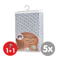 XKKO BMB 120x60 Babymatratzen Spannbezug - Baby Blue Cross 5x1 St. (GH Packung)