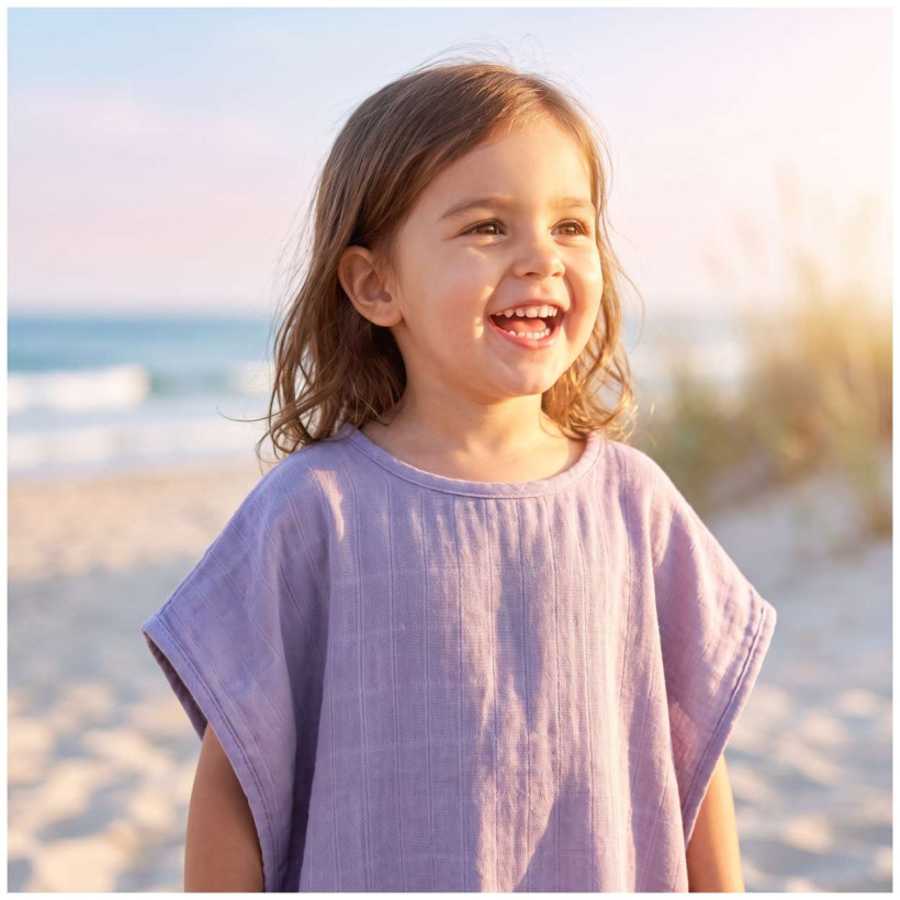 Bambus-Poncho XKKO BMB Colours - Lavender Aura