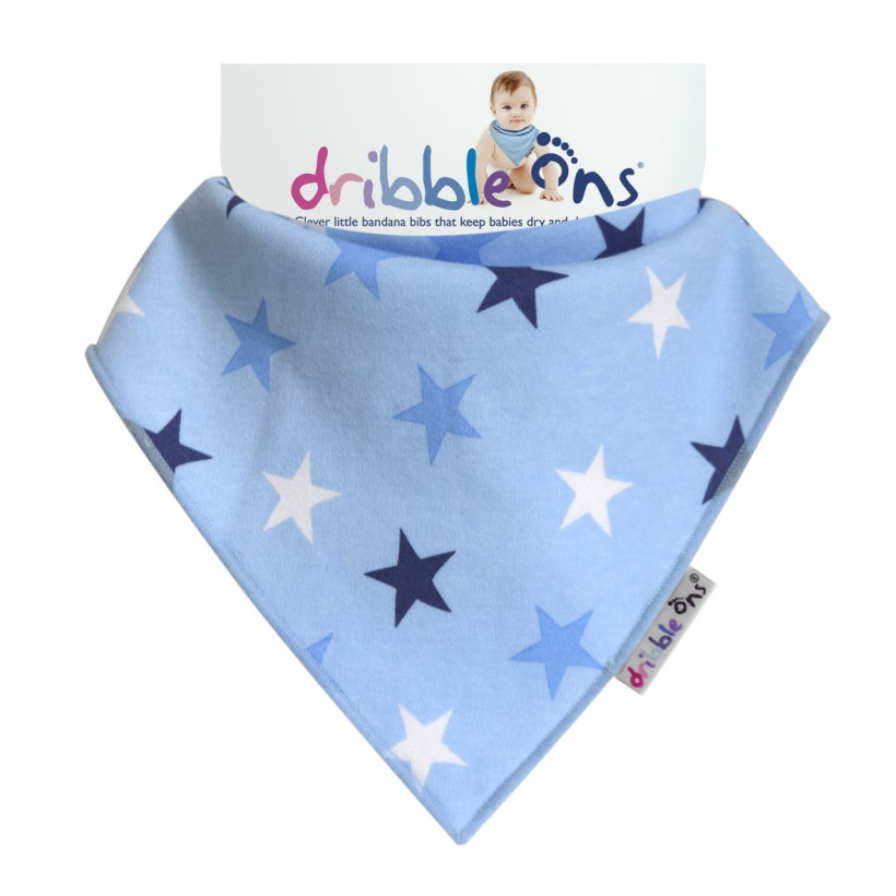 Dribble Ons Designer-  Blue Stars