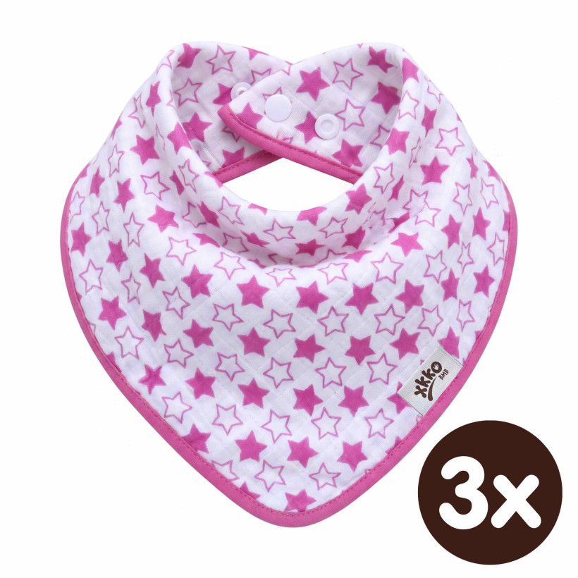 Kinderschal XKKO BMB - Little Stars Magenta 3x1 St. (GH packung)