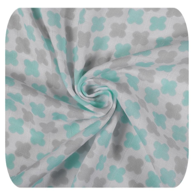 XKKO BMB 50x70 Spannbezug für Wickelauflage oder Kinderwagen - Mint Cross 5x1St. (GH packung)