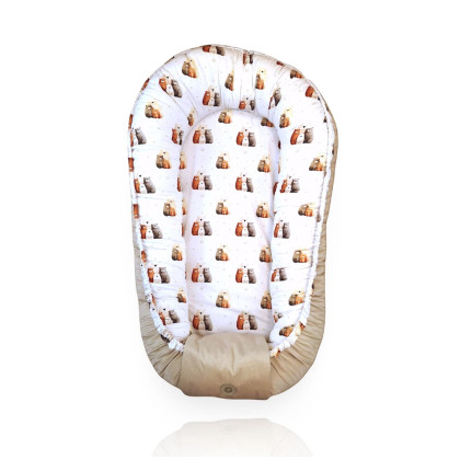 XKKO LUX Wendbares Babynest - Bear Family