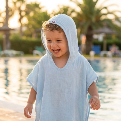Bambus-Poncho XKKO BMB - Baby Blue
