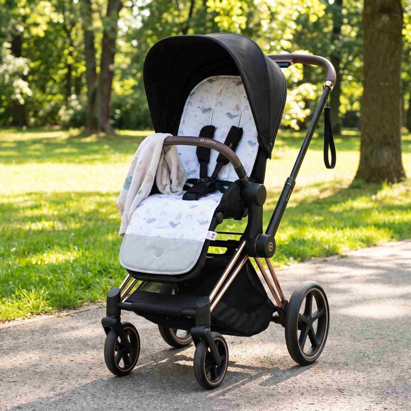 XKKO LUX Kinderwageneinlage - Sky Whale
