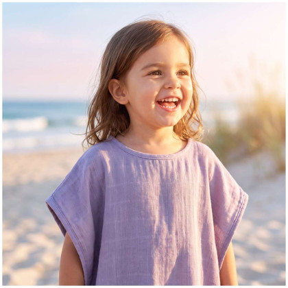 Bambus-Poncho XKKO BMB Colours - Lavender Aura