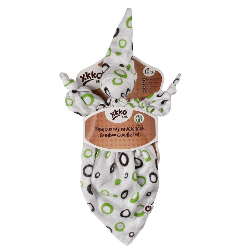 XKKO BMB Bambus-Schnuffeltuch - Lime Bubbles 5x1St. (GH Packung)