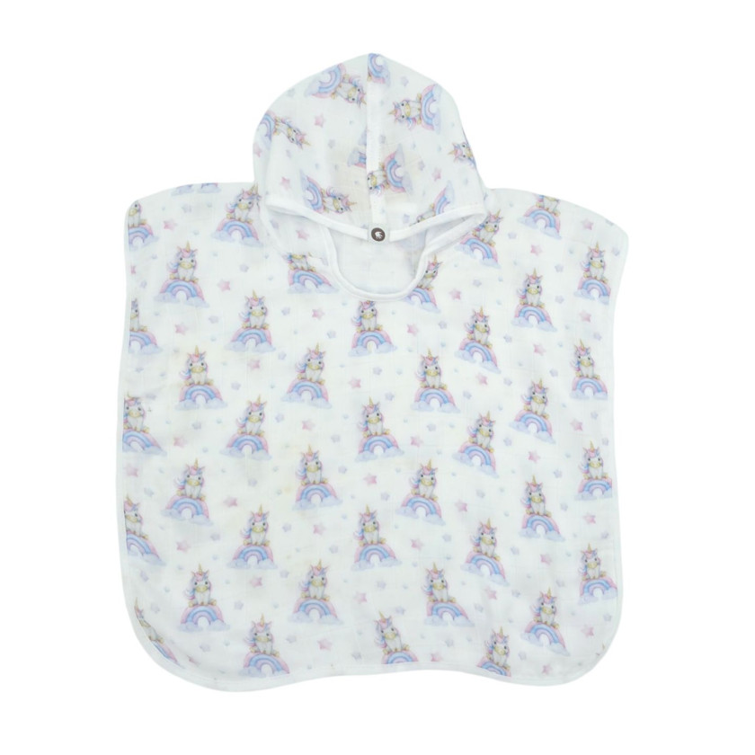 Bambus-Poncho XKKO BMB Digi - Unicorns