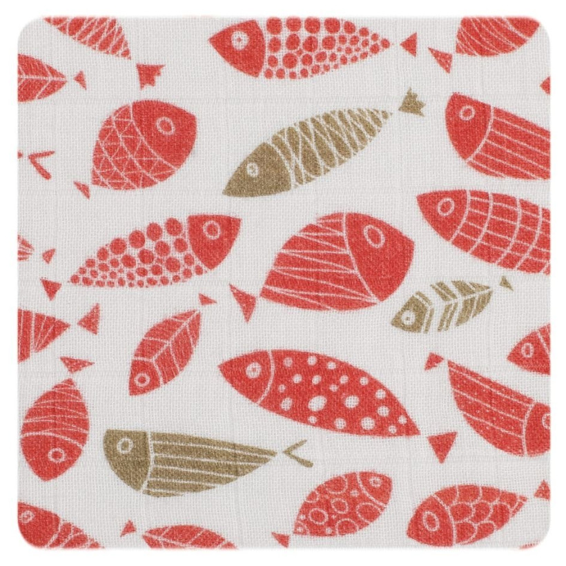 XKKO Organic Bio-Baumwolle Windel 120x120 - Golden Fish 1St.