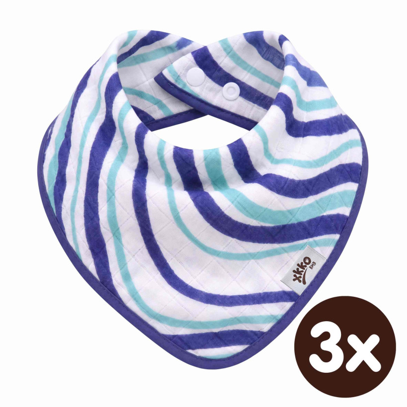 Kinderschal XKKO BMB - Ocean Blue Waves 3x1 St. (GH packung)