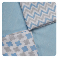 XKKO BMB Bambuswindeln 30x30 - Scandinavian Baby Blue MIX 10x9er Pack (GH packung)