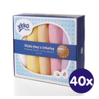 BIO-Baumwolle Windeln XKKO Organic 70x70 Old Times - Pastels For Girls 40x5er Pack (GH Packung)