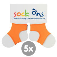 Sock Ons Sockenhalter Bright - Orange Größe 0-6m 5x1 Paar (GH Packung)