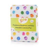 Waschbare Wickelunterlage XKKO 50x70 - Watercolour Polka Dots