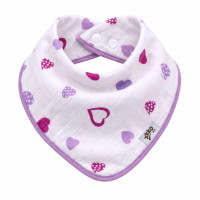 Kinderschal XKKO BMB - Lilac Hearts 3x1 St. (GH packung)