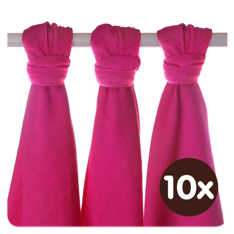 XKKO BMB Musselin Bambuswindeln 70x70 - Magenta 10x3er Pack (GH packung)