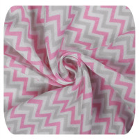 XKKO BMB Bambus Musselinwickeltuch 120x120 - Scandinavian Baby Pink Chevron 5x1 St. (GH packung)