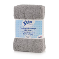 BIO baumwollefrotteetücher XKKO Organic 40x40 - Grey 2er Pack