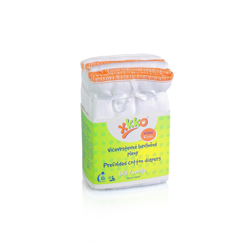 XKKO Classic Faltwindeln (4/8/4) - Infant White 24x6er Pack (GH Packung)