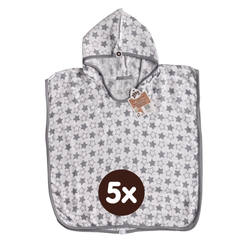 Bambus-Poncho XKKO BMB - Silver Little Stars 5x1er Pack (GH Pack)