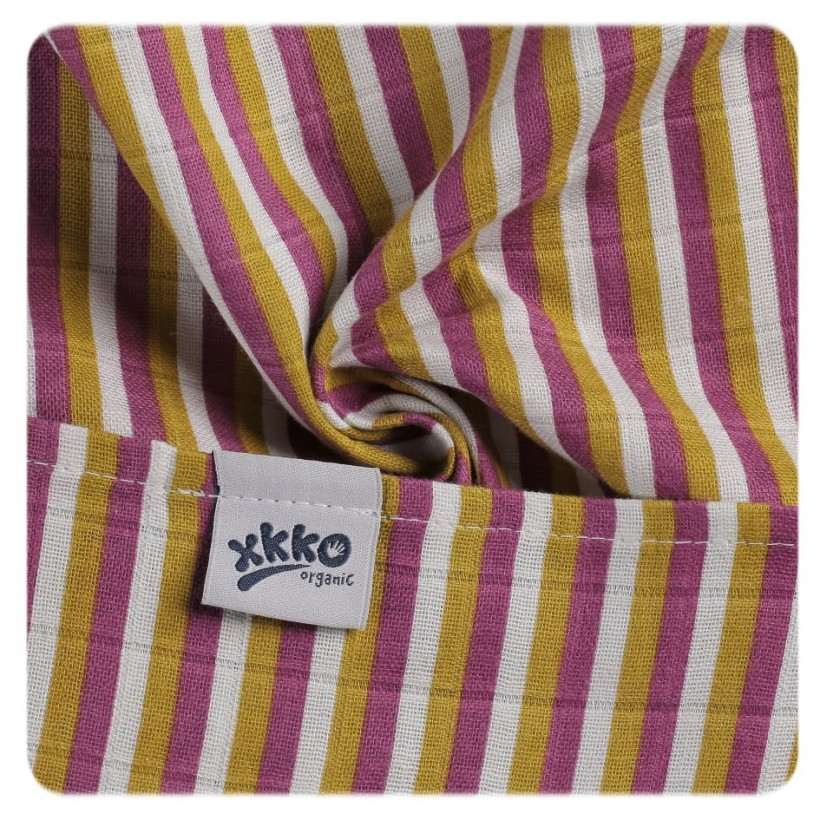 BIO-Baumwolle Windeln XKKO Organic 70x70 Old Times - Ginkgo 5x3er Pack (GH Packung)