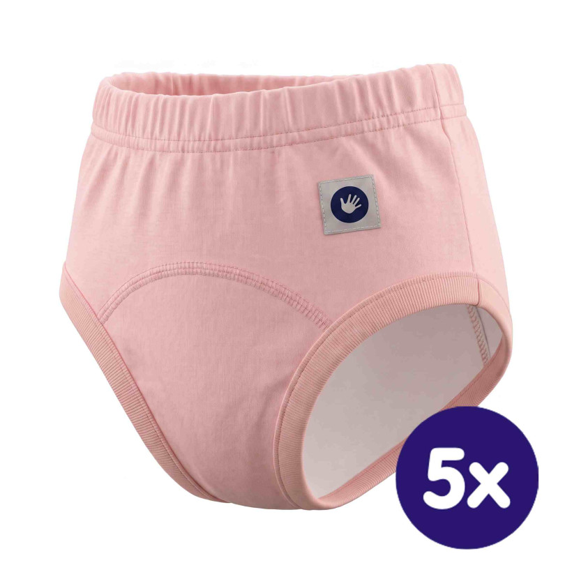 BIO Baumwolle Lernwindelhöschen XKKO Organic - Baby Pink 5x1St. (GH Packung)