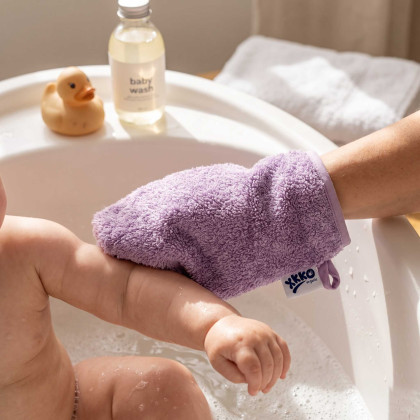 BIO baumwollefrotteewaschlappen XKKO Organic - Lavender Aura 1St.