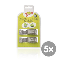 XKKO Klammer an Kinderwagen -  Metallic Silver 5x2 St. (GH Packung)