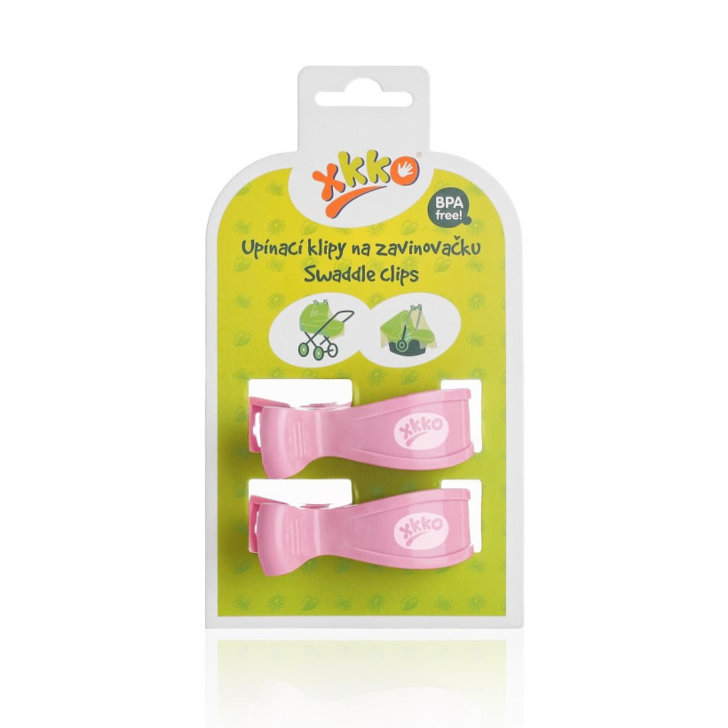 XKKO Klammer an Kinderwagen -  Baby Pink 5x2 St. (GH Packung)