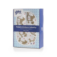 XKKO Organic Bio-Baumwolle Windel 120x120 - Rocking Horses Gold 5x1er Pack (GH Packung)